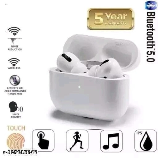 Bluetooth Earbuds White - White, FREE DELIVERY