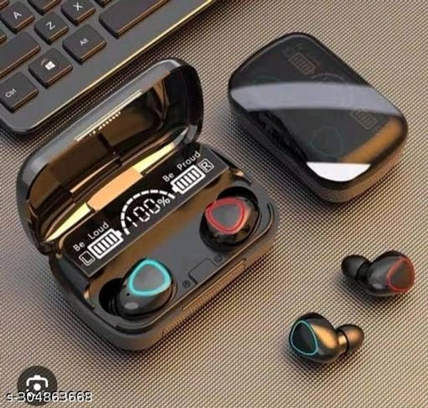 M10 Premium TWS Bluetooth 5.1 Noise Canceling Earbuds - Black, FREE DELIVERY