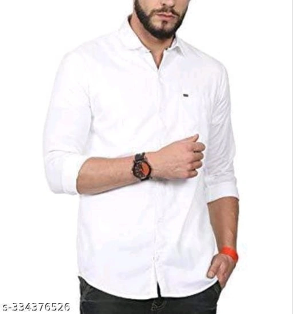 White Shirt For Men - L, White, FREE DELIVERY