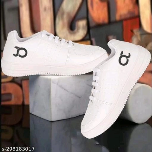 Premium Sneakers For Men White` - IND-10, White, FREE DELIVERY