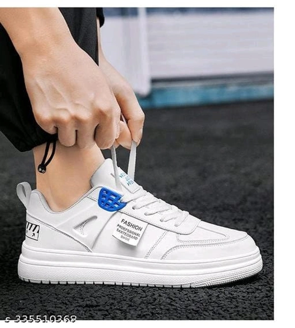 White Men Sports Shoes  - IND-8, White, FREE DELIVERY