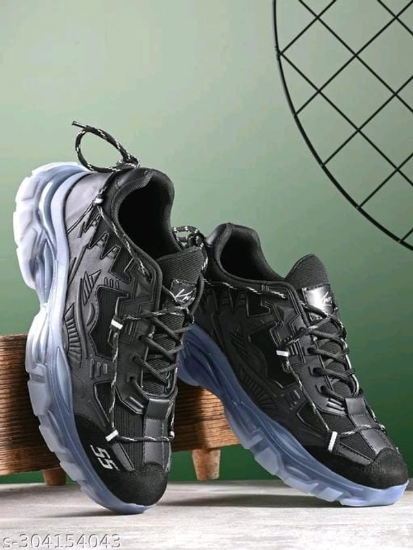 Knoos Mens Casual Shoes  Sneakers For Men - IND-6, Black, FREE DELIVERY
