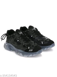 Knoos Mens Casual Shoes  Sneakers For Men - IND-6, Black, FREE DELIVERY