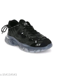 Knoos Mens Casual Shoes  Sneakers For Men - IND-6, Black, FREE DELIVERY