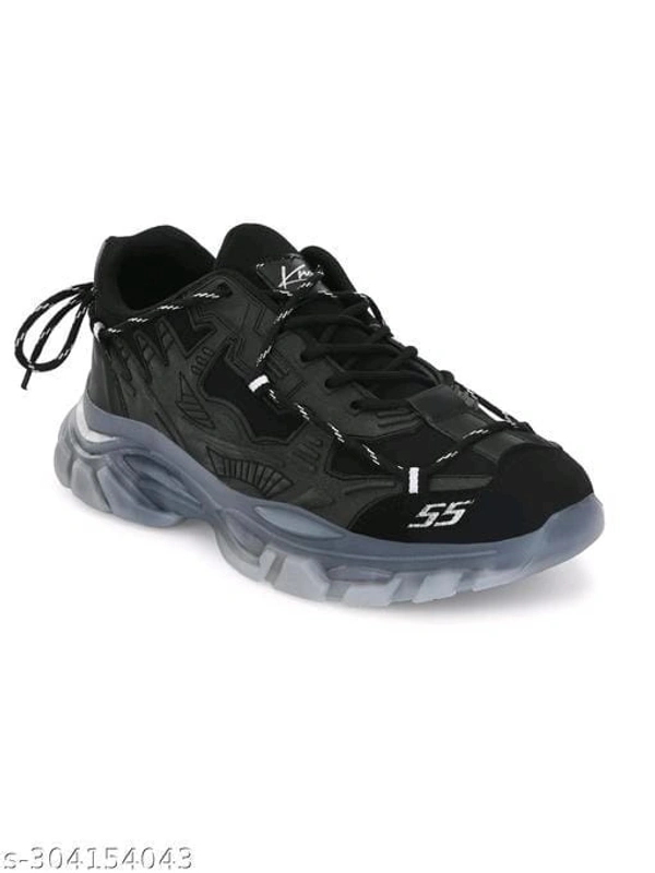 Knoos Mens Casual Shoes  Sneakers For Men - IND-6, Black, FREE DELIVERY