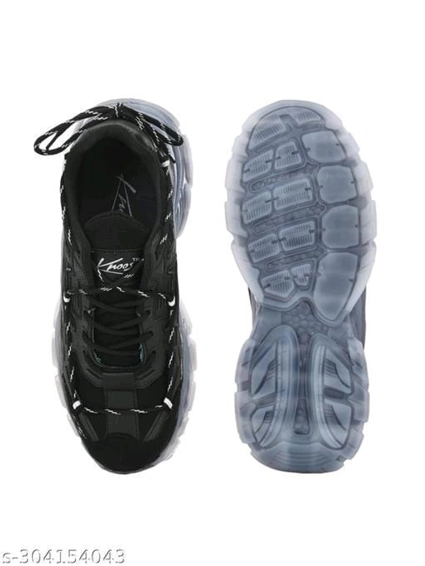 Knoos Mens Casual Shoes  Sneakers For Men - IND-6, Black, FREE DELIVERY