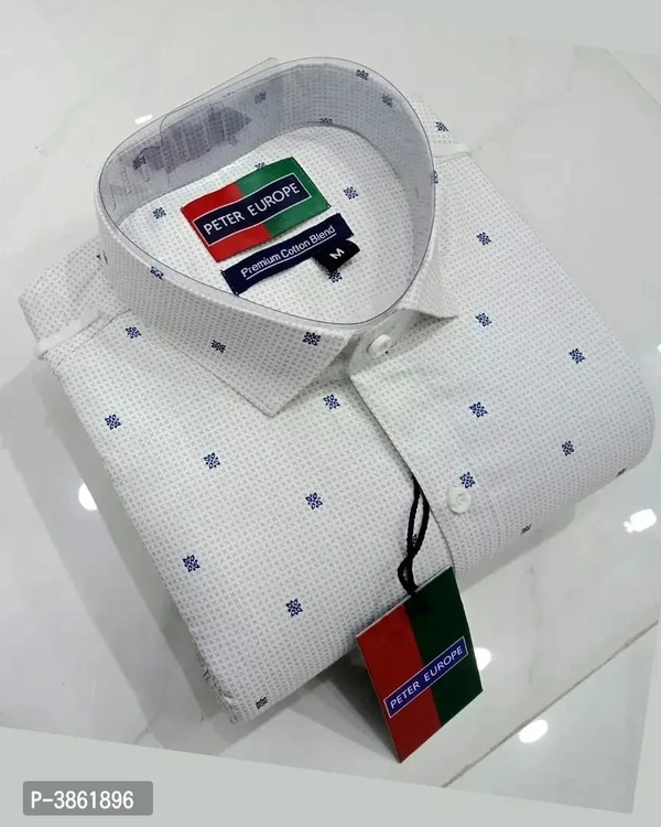 Regular Fit Casual Shirt - XL, White, FREE DELIVERY