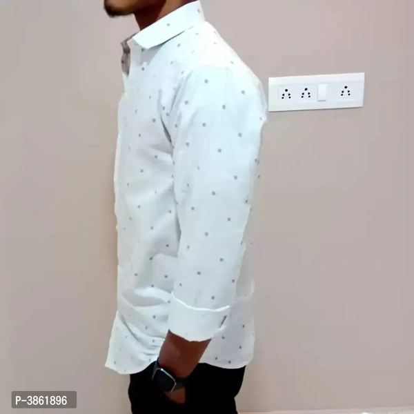 Regular Fit Casual Shirt - XL, White, FREE DELIVERY