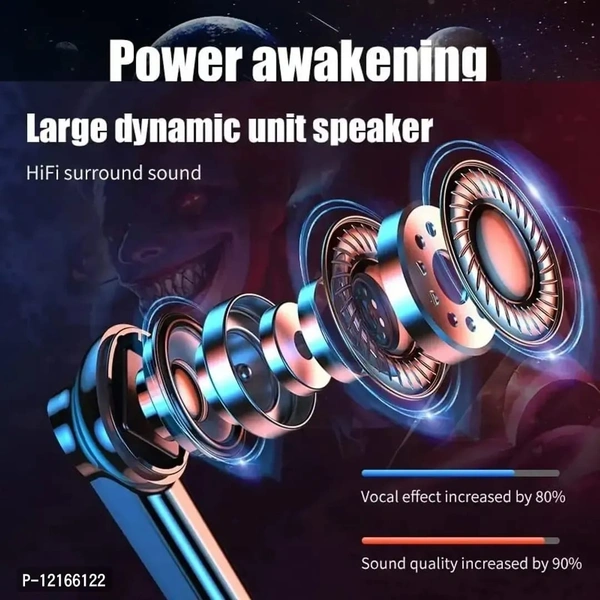 M28 Wirless Earbuds TWS Bluetooth 5.1 Gaming Earphones - Black, FREE DELIVERY