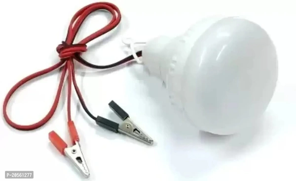 9 Watts LED Bulb With Crocodile Clips Red and Black 12V Dc LED Bulb Alternative Energy Electronic Hobby Kit (pack  of 1) - FREE DELIVERY