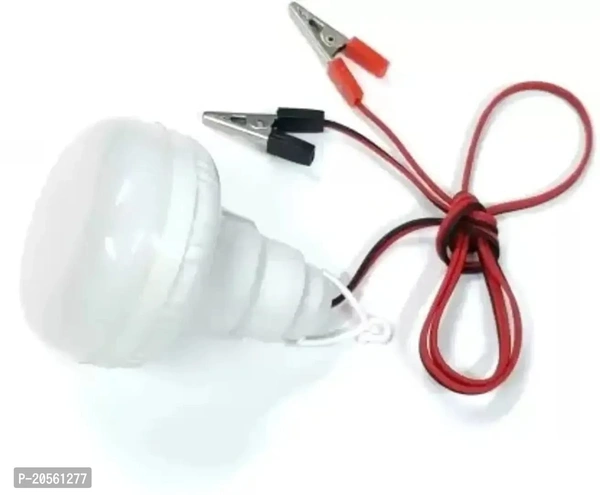 9 Watts LED Bulb With Crocodile Clips Red and Black 12V Dc LED Bulb Alternative Energy Electronic Hobby Kit (pack  of 1) - FREE DELIVERY
