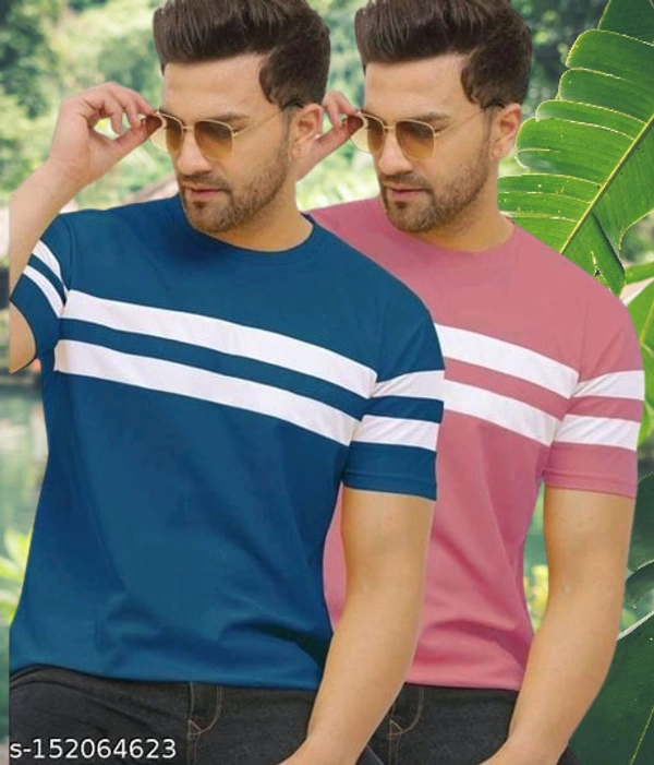Men Half T-shirt Cotton Blend  - L, FREE DELIVERY