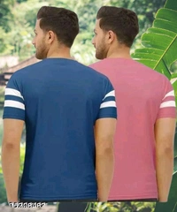 Men Half T-shirt Cotton Blend  - L, FREE DELIVERY