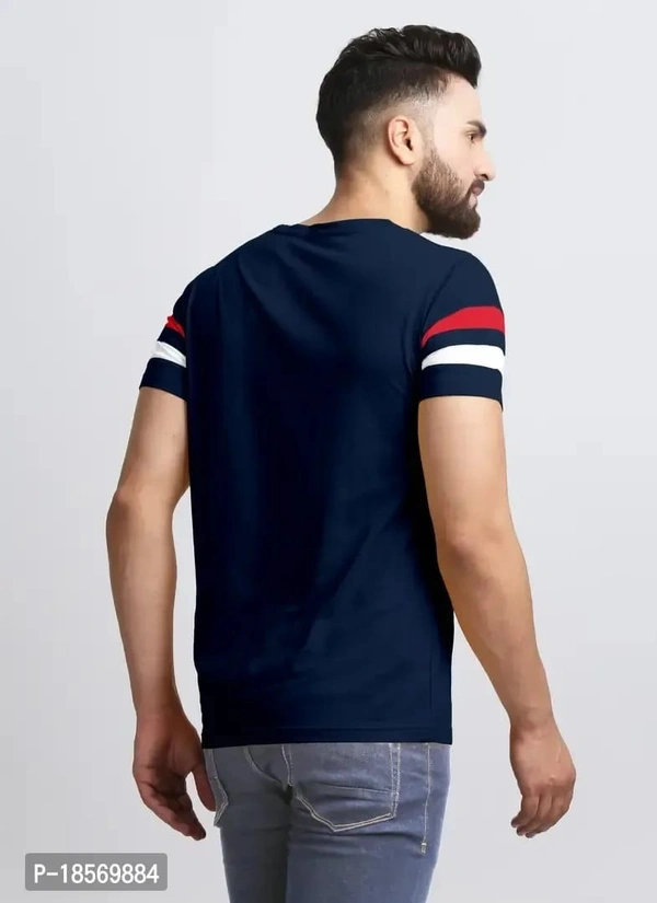 Cotton Blend Coloured Round Neck Tees For Men-Pack Of 2 - L, FREE DELIVERY