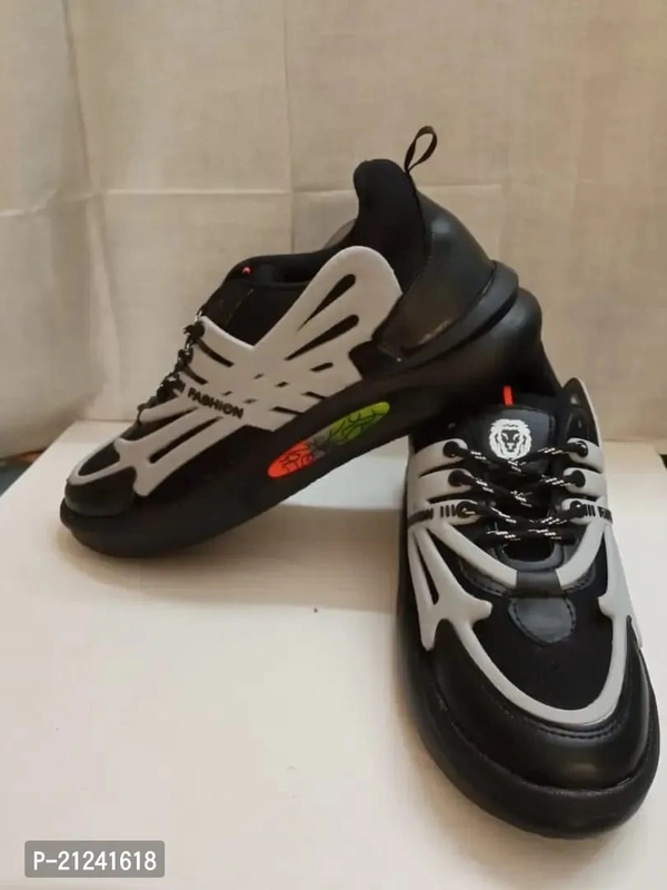 Stylish Black Mesh Sneakers For Men - UK9, Black, FREE DELIVERY