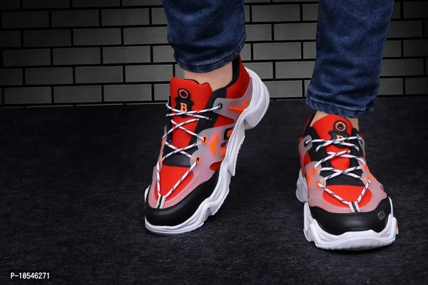 Casual Sports Sneakers  - UK6, Red, FREE DELIVERY