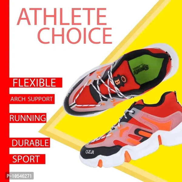 Casual Sports Sneakers  - UK6, Red, FREE DELIVERY