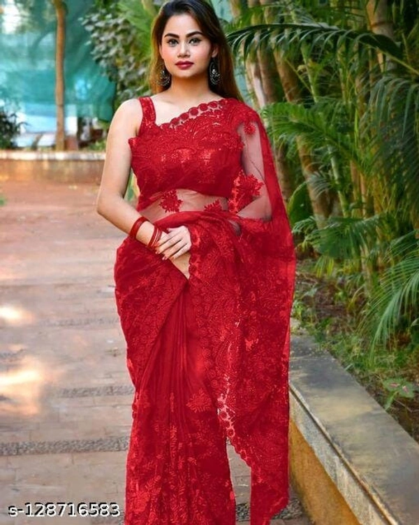 Aagyeyi Superior Sarees  - Red, FREE DELIVERY