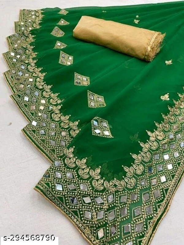 Jogani Brother Saree - Green, FREE DELIVERY