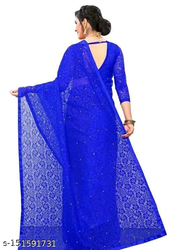 Blue Saree  - FREE DELIVERY