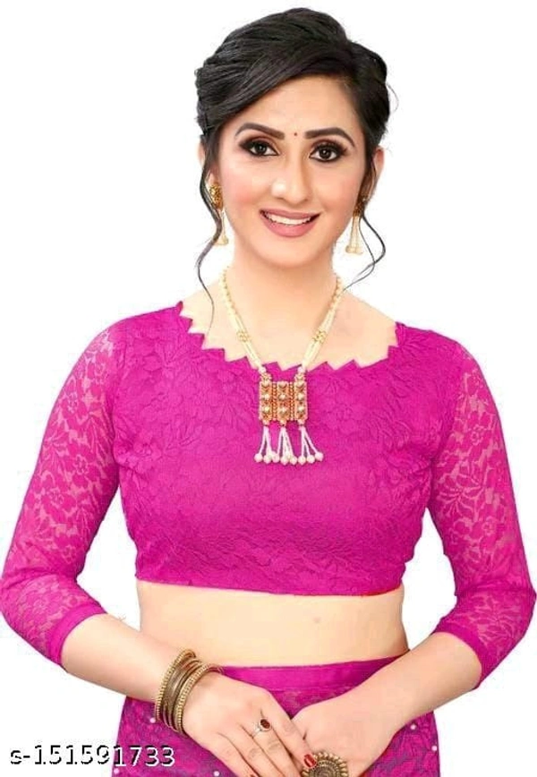 Saree Pink Saree Brasso Net - Pink, FREE DELIVERY