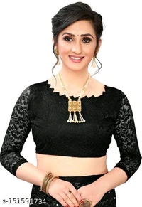 Black Net Saree - Black, FREE DELIVERY