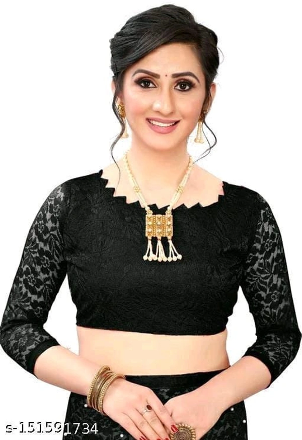 Black Net Saree - Black, FREE DELIVERY