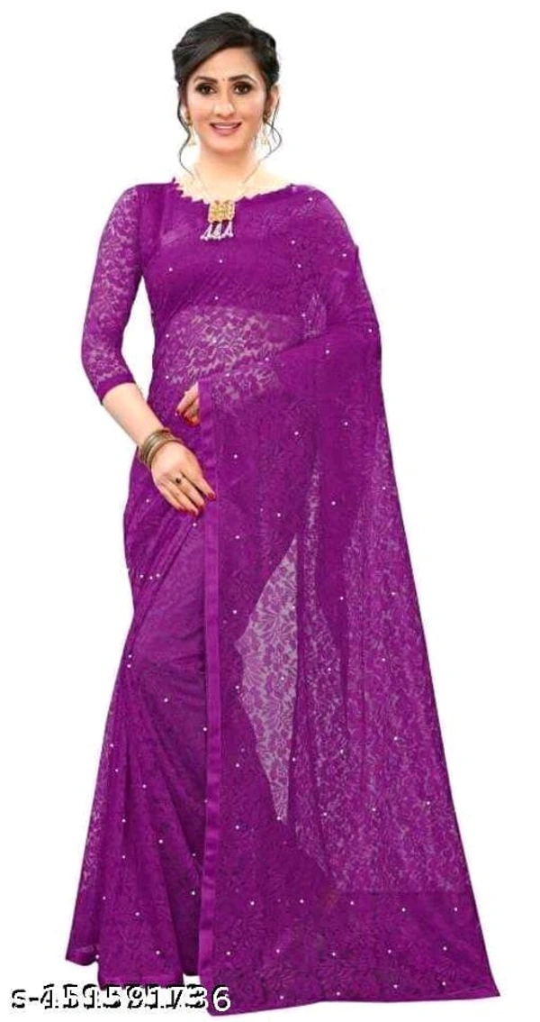 Saree Purple Saree Net Saree - Purple, FREE DELIVERY