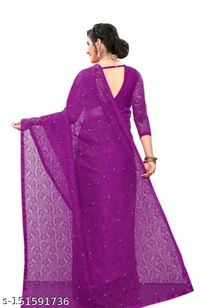 Saree Purple Saree Net Saree - Purple, FREE DELIVERY