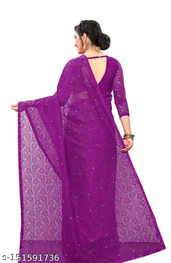 Saree Purple Saree Net Saree - Purple, FREE DELIVERY