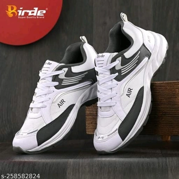 Stylish Comfortable Reglular Wear Sports Shoes For Men - IND-10, White, FREE DELIVERY