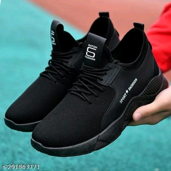  Men Black Sports Shoes - IND-7, FREE DELIVERY