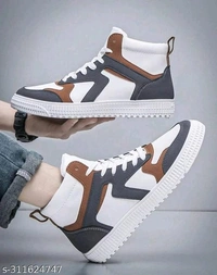 Casual Shoes For Men White Grey  - IND-10, Grey, FREE DELIVERY