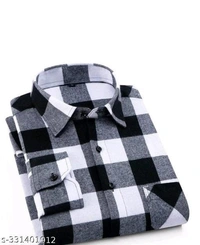 Black and White Checks Casual Wear Formal Shirt - XL, FREE DELIVERY