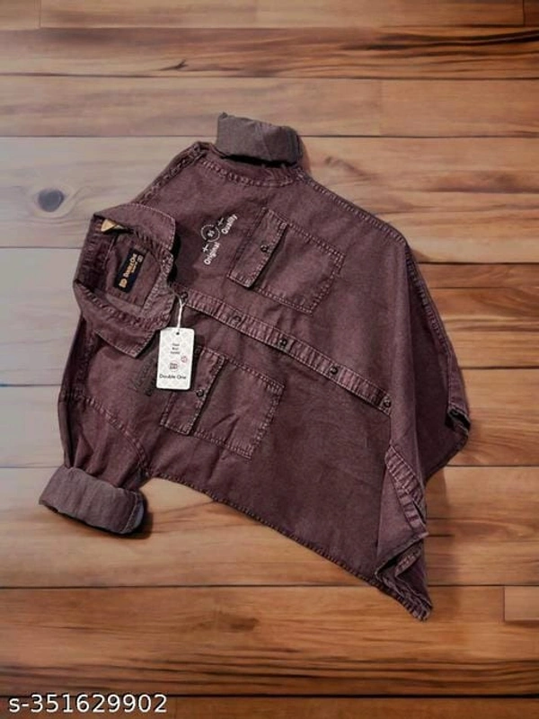 Men Casual Double Pocket Printed Shirt - L, FREE DELIVERY