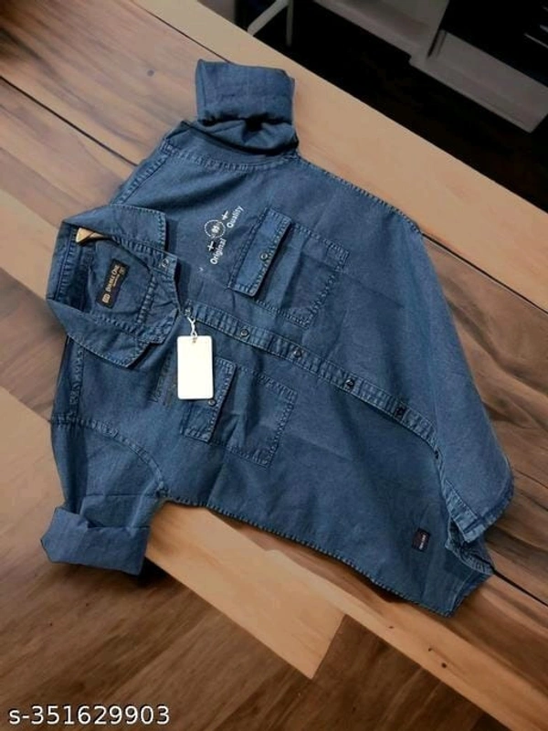 Men Casual Double Pocket Printed Shirt - L, FREE DELIVERY