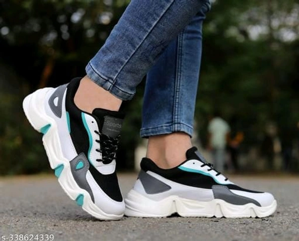 Men Breathable Black Sneackers Running Shoes Fitness Sports Shoes - IND-8, FREE DELIVERY