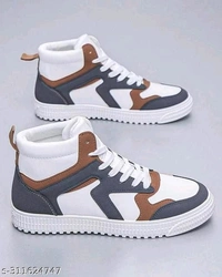 Casual Shoes For Men White Grey Camel Shoes  - IND-6, FREE DELIVERY