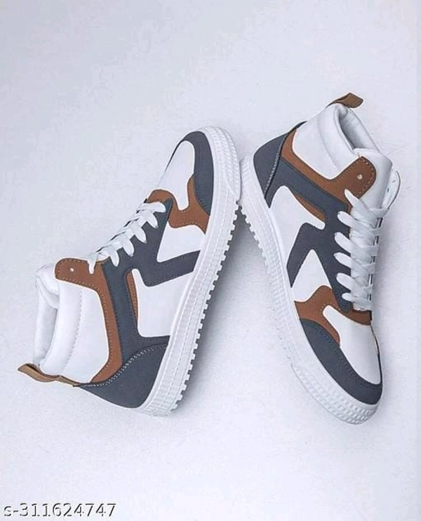 Casual Shoes For Men White Grey Camel Shoes  - IND-6, FREE DELIVERY