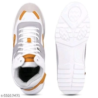 Men White-Orange Casual Shoes - IND-8, FREE DELIVERY