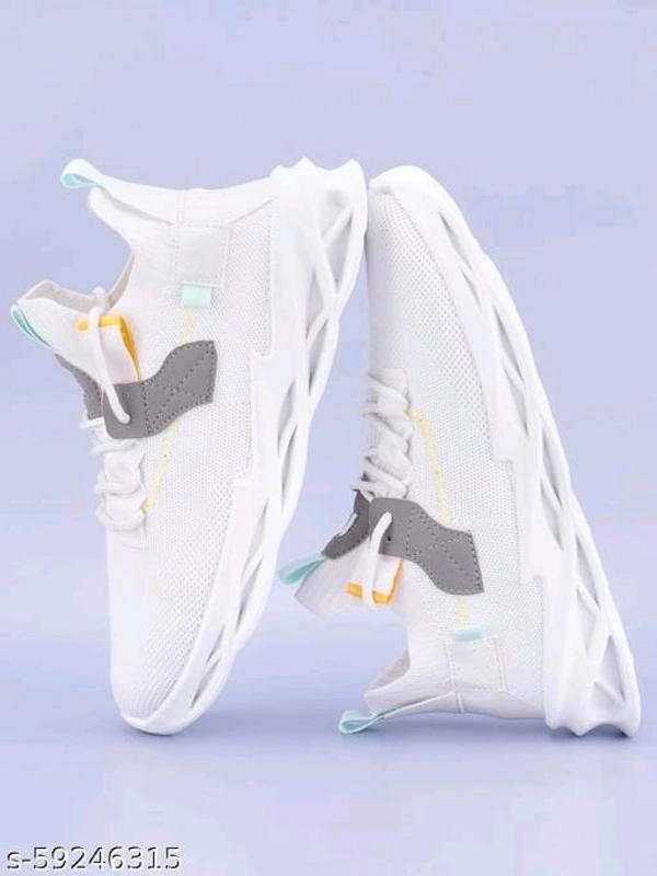 White Woven Design Sneakers For Men - IND-7, FREE DELIVERY