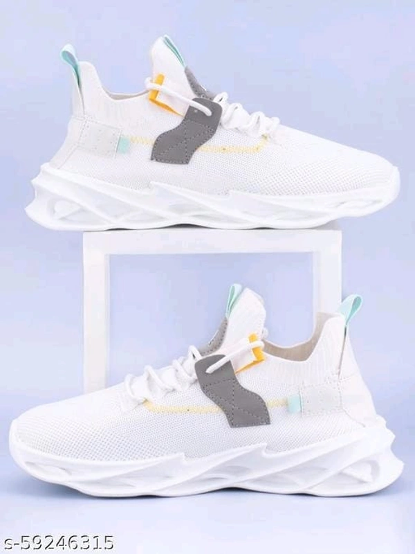 White Woven Design Sneakers For Men - IND-7, FREE DELIVERY
