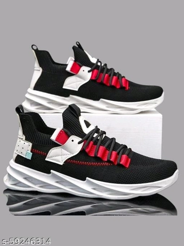 Black Woven Design Sneakers For Men - IND-10, FREE DELIVERY