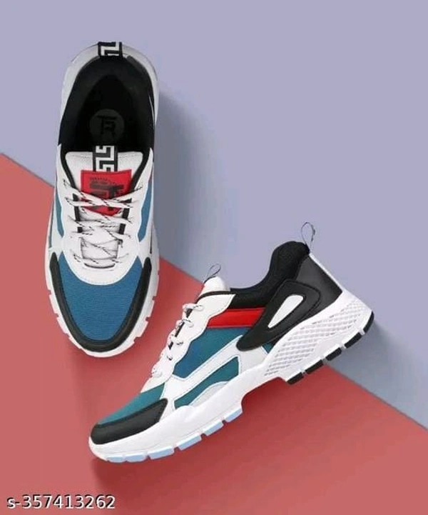 White Colorblocked Traning  Shoes For Men - IND-10, FREE DELIVERY
