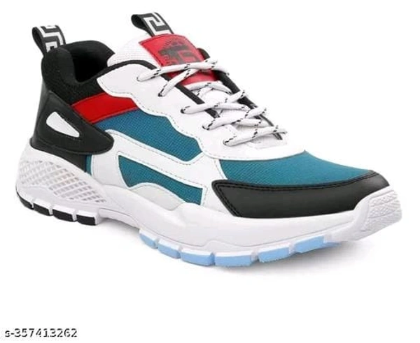 White Colorblocked Traning  Shoes For Men - IND-10, FREE DELIVERY