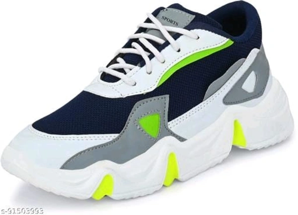 Green Solid Track & Filed Sports Shoes For Men - IND-8, FREE DELIVERY