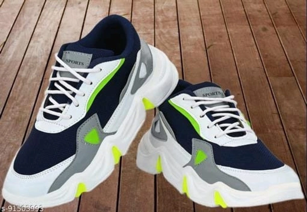 Green Solid Track & Filed Sports Shoes For Men - IND-8, FREE DELIVERY
