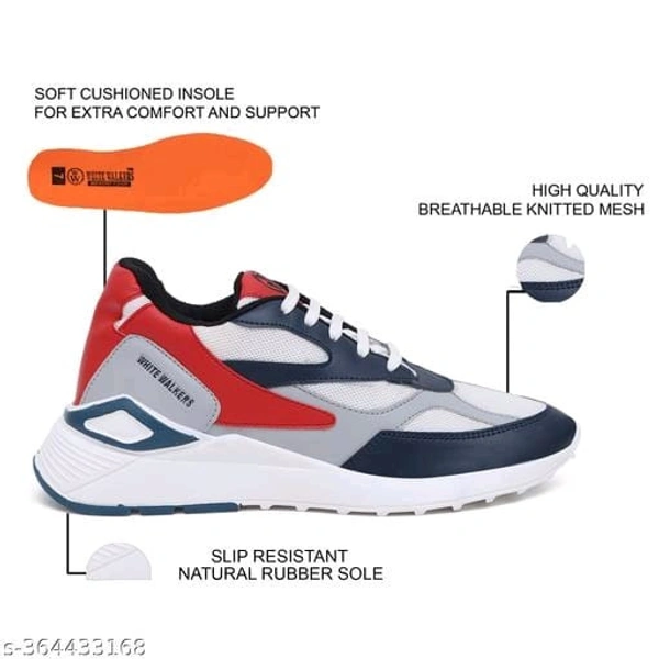 White Multiplecoloured Traning & Gym Shoes - IND-7, FREE DELIVERY