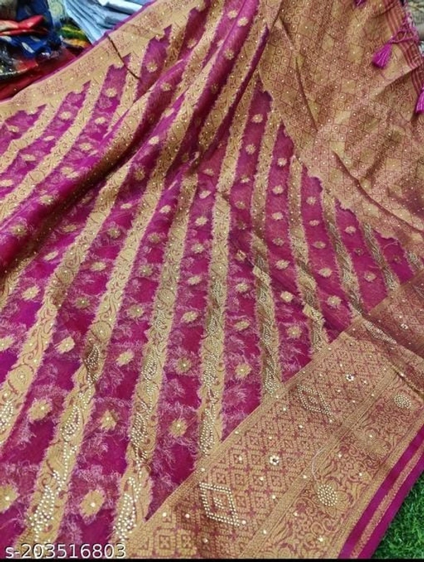 Stone Work Saree - FREE DELIVERY