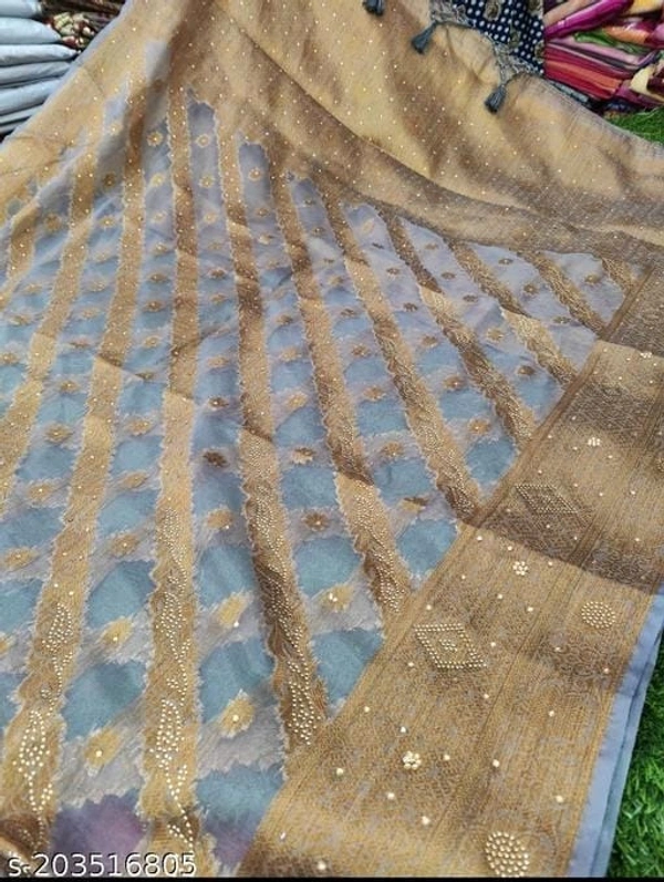 Stone Work Saree - FREE DELIVERY